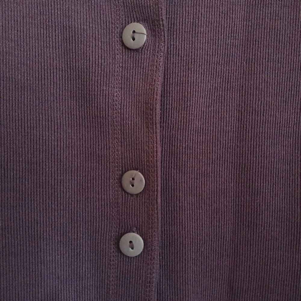 Bechamel Purple Button Front Cardigan Sweater Sz M - Picture 4 of 5